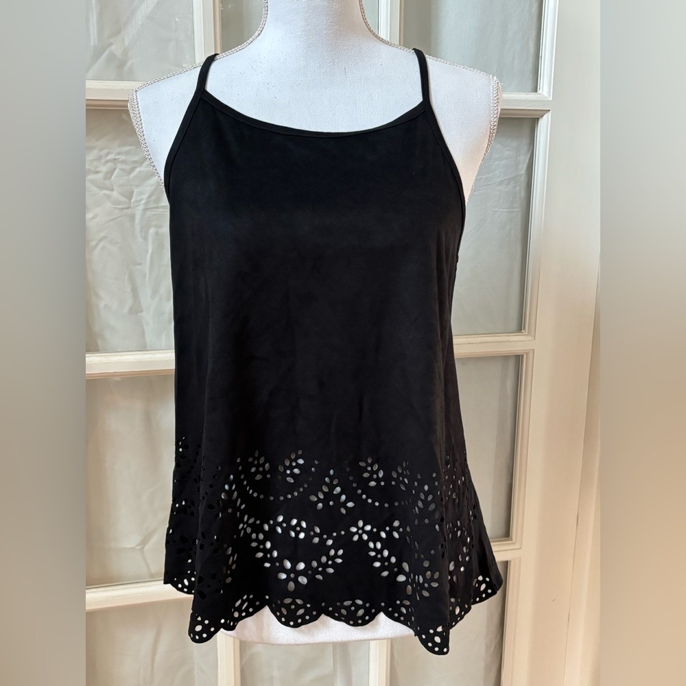 Urban Outfitters Faux Suede Top with Cut Outs